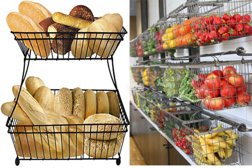 قفسه بندی مخصوص نان و میوه و سبزی